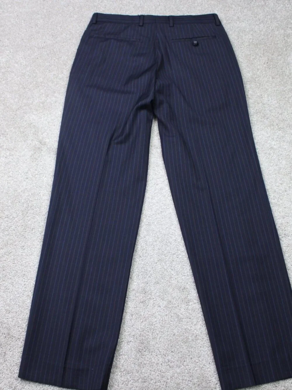 Banana Republic Pants Mens 30x32 Blue Pinstripe Modern Fit Wool Flat Front Lined